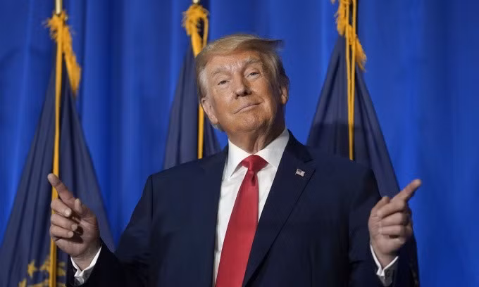 Ông Trump tại New Hampshire hồi tháng 6/2023. Ảnh: AP