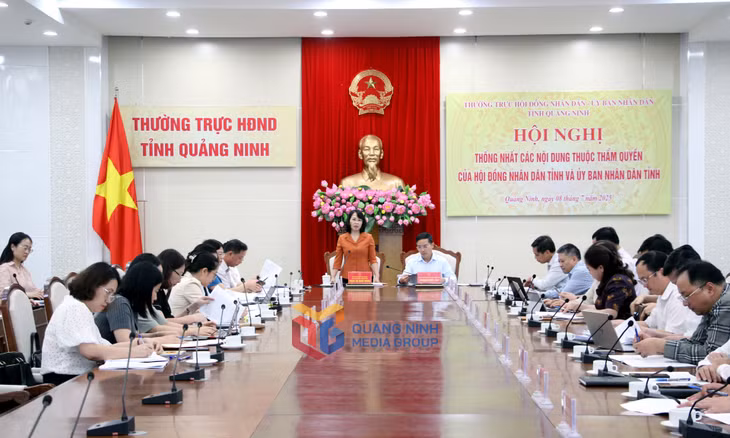 Đồng chí Trịnh Thị Minh Thanh, Phó Bí thư Thường trực Tỉnh ủy, Chủ tịch HĐND tỉnh, phát biểu tại hội nghị. 