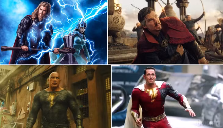 Hàng loạt bộ phim về siêu anh hùng ra mắt năm 2022. Ảnh: Variety, Box Office Mojo.