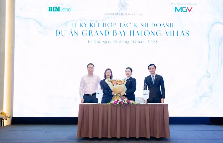 Lễ ký kết hợp tác kinh doanh dự án Grand Bay Halong Villas giữa Chủ đầu tư BIM Land và đơn vị phát triển kinh doanh MGV.