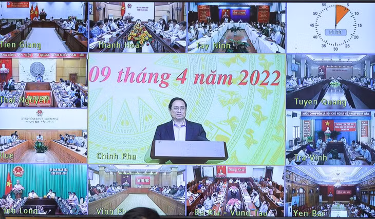 Dự họp tại các điểm cầu ở các địa phương có Trưởng Ban Chỉ đạo và thành viên Ban Chỉ đạo phòng, chống dịch COVID-19; Bí thư tỉnh, thành Ủy, Chủ tịch UBND các tỉnh, thành phố trực thuộc Trung ương và lãnh đạo các sở, ngành liên quan. Ảnh: Dương Giang/TTXVN
