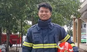 Anh Nguyễn Đức Chính (ảnh trái) và Đại úy Thái Ngô Hiếu là những tấm gương quên mình vì tính mạng của người dân.