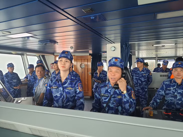 Đại tá Trần Văn Thơ, Tư lệnh Vùng Cảnh sát biển 1, Chỉ huy trưởng lực lượng tuần tra Cảnh sát biển VN điện báo kết thúc chuyến tuần tra.