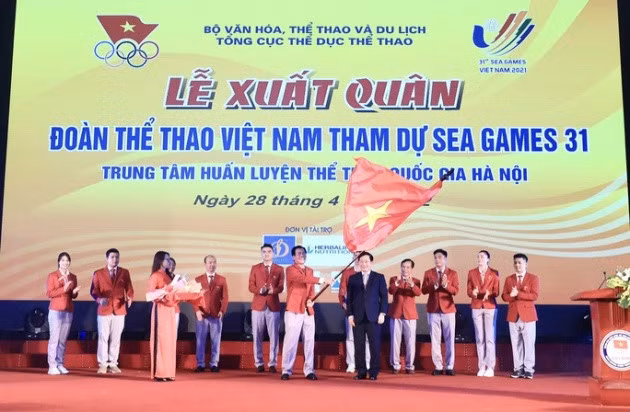 Lễ xuất quân của đoàn thể thao Việt Nam tại SEA Games 31.