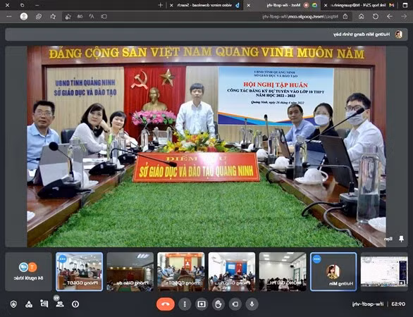 Sở GD&amp;ĐT Quảng Ninh tổ chức hội nghị tập huấn trực tuyến triển khai công tác đăng ký dự tuyển vào lớp 10 THPT năm học 2022 - 2023.
