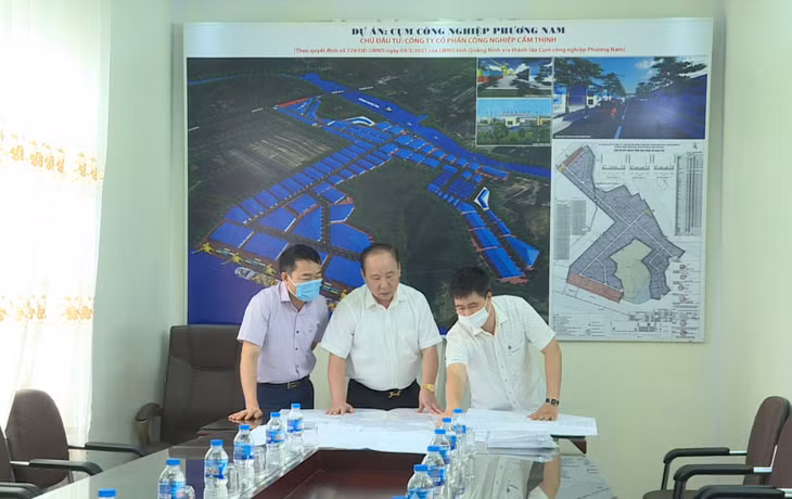 Lãnh đạo Công ty CP Công nghiệp Cẩm Thịnh rà soát tiến độ triển khai đầu tư CCN Phương Nam.