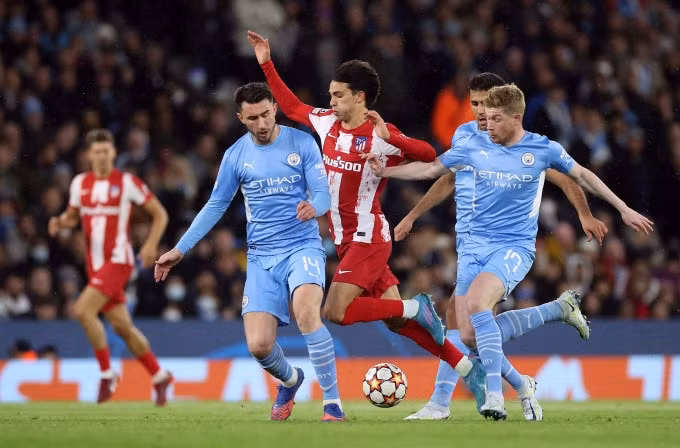 Atletico phòng ngự triệt để, chỉ dứt điểm hai lần và cả hai đều diễn ra ở hiệp hai. Ảnh: Eurosport