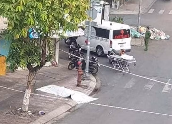 Hiện trường nơi phát hiện ông T tử vong với vết thương trên người.