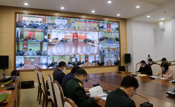 Hội nghị được truyền trực tuyến tới điểm cầu các địa phương trên địa bàn tỉnh.