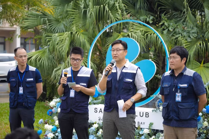 Ông Lee Jae Joon, Giám đốc dự án, đại diện HanmiGlobal, phát biểu trong sự kiện giới thiệu của Sailing Club Signature Resort Ha Long Bay.