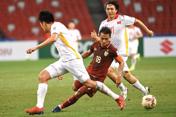 Tuyển Việt Nam bị trừ 3,01 điểm sau hai trận bán kết gặp Thái Lan ở AFF Cup 2020. Ảnh: Getty Images.