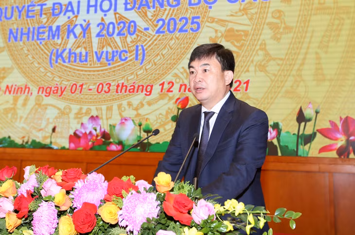 Đồng chí Ngô Hoàng Ngân, Phó Bí thư Thường trực Tỉnh ủy phát biểu tại Hội thi.