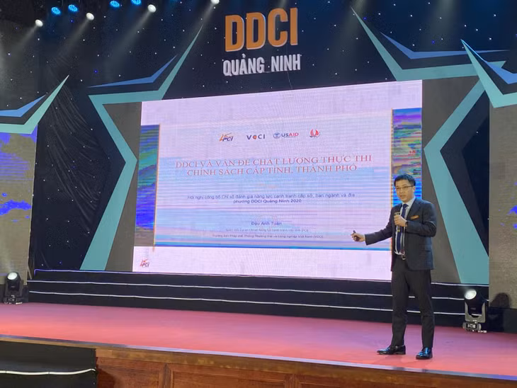 Quảng Ninh đã mời chuyên gia VCCI tham vấn nhiều nội dung quan trọng trong triển khai DDCI tại Hội nghị công bố DDCI 2020, tháng 3/2021.
