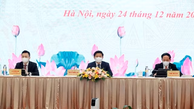 Các đồng chí chủ trì Hội nghị