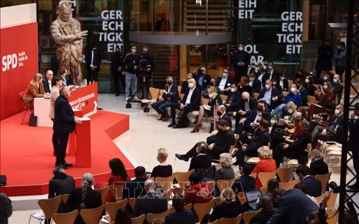 Đại hội bất thường của Đảng Dân chủ Xã hội Đức (SPD) ở Berlin, Đức, ngày 4/12/2021. (Ảnh: AFP/TTXVN)