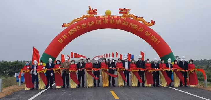 Lễ thông xe kỹ thuật và khánh thành dự án cầu Đò Lá - Sông Chanh 2, ngày 19/11/2021. Ảnh: Dương Văn Toàn