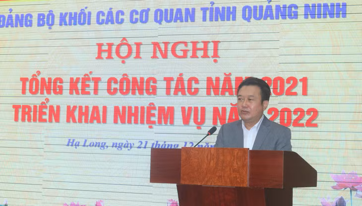 Đồng chí Nguyễn Đức Thành, Uỷ viên BTV Tỉnh ủy, Chủ nhiệm Ủy ban Kiểm tra Tỉnh ủy phát biểu chỉ đạo hội nghị.