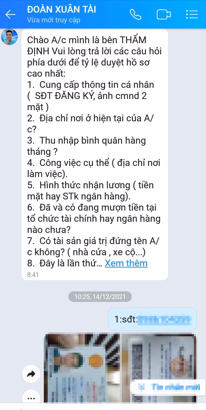 Các đối tượng lừa đảo khai thác thông tin và tiếp tục dụ dỗ anh V.H.P. ở Hạ Long chuyển tiền cho chúng.
