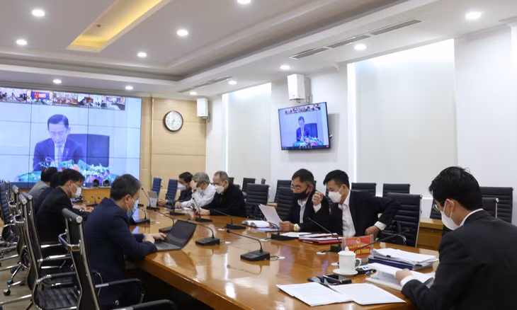 Quang cảnh hội nghị tại điểm cầu tỉnh Quảng Ninh.