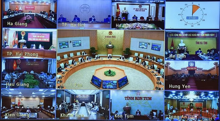 63 tỉnh, thành phố trực thuộc Trung ương tham gia cuộc họp trực tuyến.