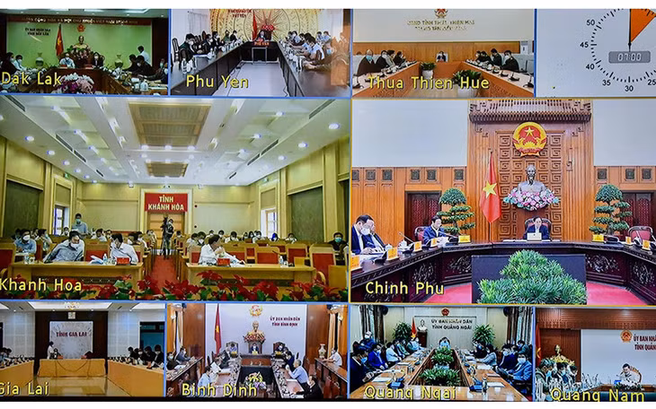 Hội nghị diễn ra theo hình thức trực tuyến. (Ảnh: Trần Hải)