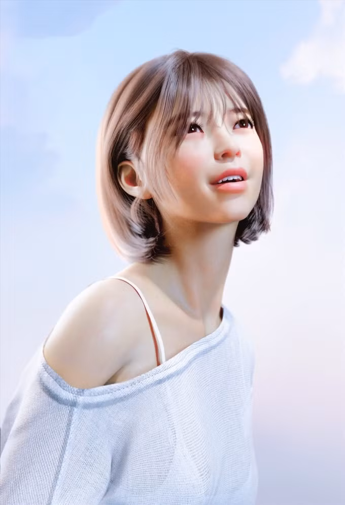 Tạo hình của ca sĩ ảo Ann. Ảnh: Bobo Studio