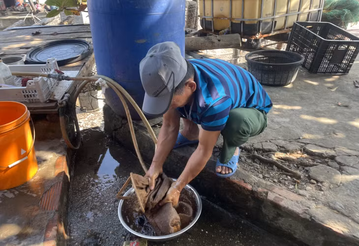 Nguồn nước sử dụng của một hộ dân ở xã Ngọc Vừng (huyện Vân Đồn) chưa đảm bảo vệ sinh.