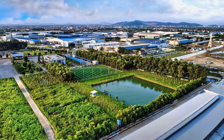 Khu công nghiệp xanh Nam Cầu Kiền, xã Kiền Bái, huyện Thủy Nguyên, thành phố Hải Phòng. (Ảnh Hồng Ðiệp)