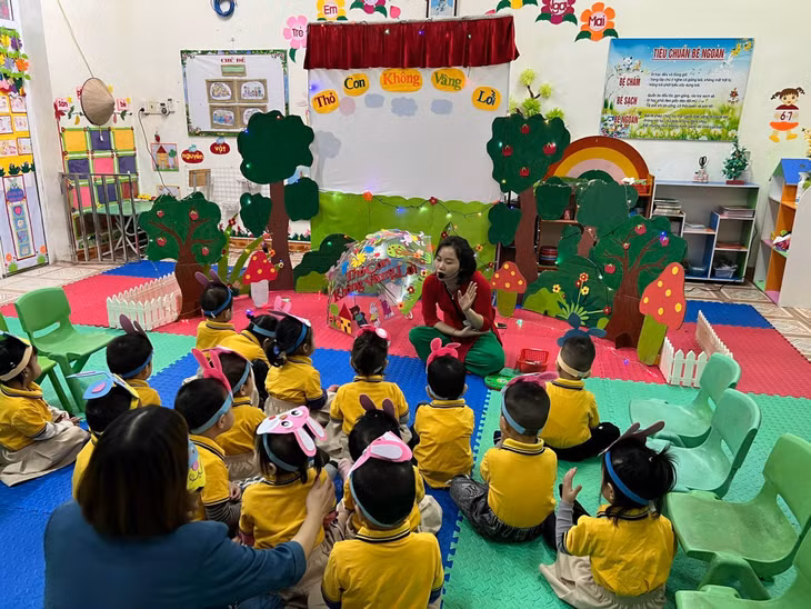 Tiết dạy của cô giáo Vũ Thị Ngân, Trường mầm non Cẩm La (TX Quảng Yên).
