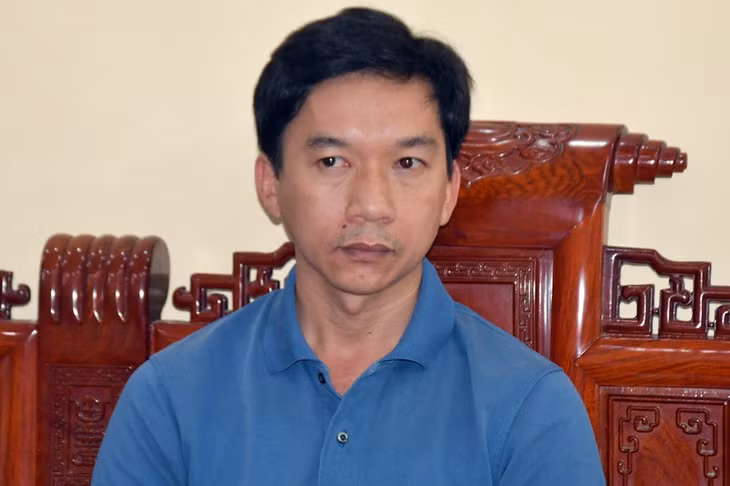 Trần Văn Châu, Phó giám đốc công ty Luật TNHH Pháp Việt, cầm đầu băng nhóm. Ảnh: Công an Tiền Giang.