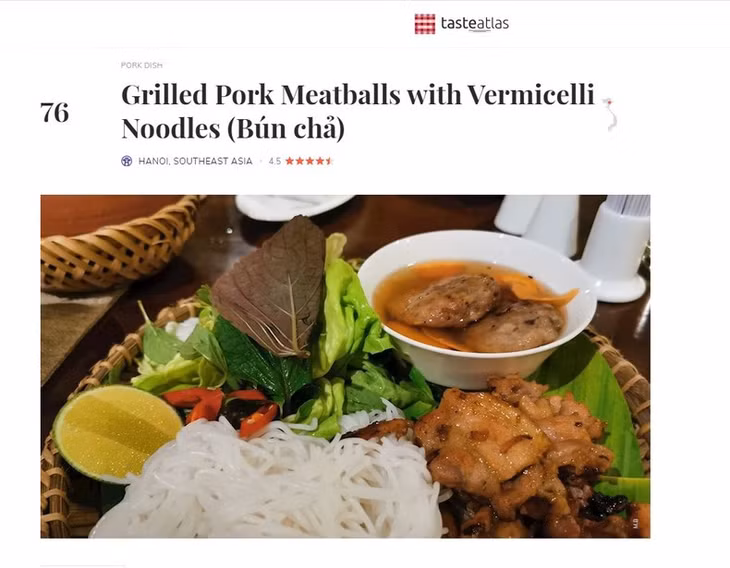Bún chả, món ăn quen thuộc của người dân thủ đô đã trở thành món ăn nổi tiếng thế giới. (Ảnh chụp màn hình)