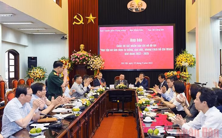 Quang cảnh buổi họp báo về Cuộc thi. (Ảnh: Thành Đạt)