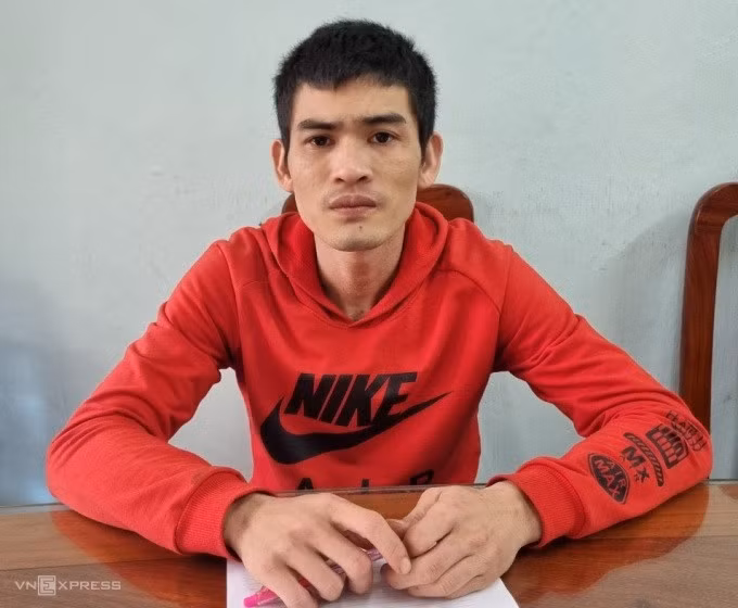 Nguyễn Thành Quí tại cơ quan điều tra. Ảnh: Danh Toại