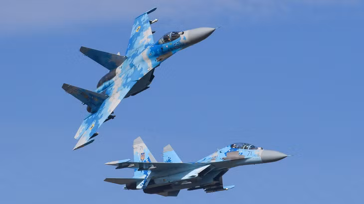 Máy bay chiến đấu Su-27 của Nga trong một cuộc tập trận đa quốc gia. Ảnh: Sputnik