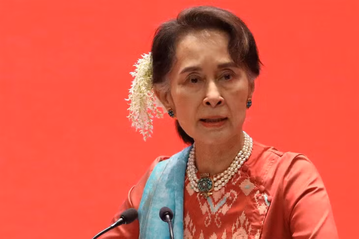 Bà Aung San Suu Kyi khi còn giữ chức Cố vấn nhà nước Myanmar năm 2019. Ảnh: Reuters