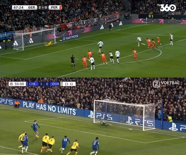 Havertz trong khoảng thời gian ngắn đã có 2 lần đá vào cột dọc ở các tình huống phạt đền