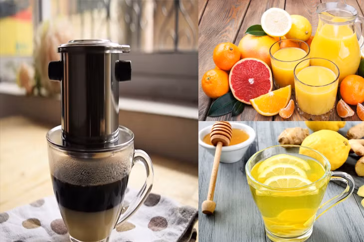 Có thể sử dụng một số loại nước ép để cơ thể luôn tràn đầy năng lượng mà không tiêu thụ quá nhiều cà phê. Đồ hoạ: Hạ Mây