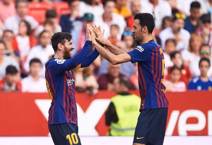 Sergio Busquets đã có 772 lần ra sân trong màu áo Barcelona, giành được 8 chức vô địch La Liga, 7 Cúp nhà vua và 3 Champions League (Ảnh: Getty).