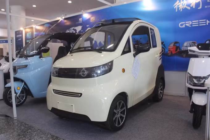 Zhidou A01 tại triển lãm Autotech &amp; Accessories 2023, TP HCM, tháng 3/2023. Ảnh: Tân Phan