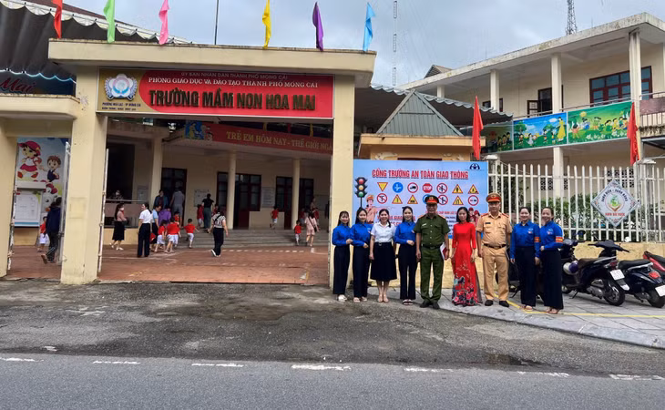 Trường Mầm non Hoa Mai được lựa chọn là mô hình điểm “Cổng trường ATGT”