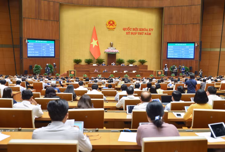 Quang cảnh phiên làm việc tại hộ trường Quốc hội.