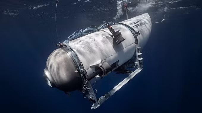 Tàu lặn Titan của công ty OceanGate đã phát nổ trong chuyến chở khách tham quan xác tàu Titanic (Ảnh minh họa: Futura Science).