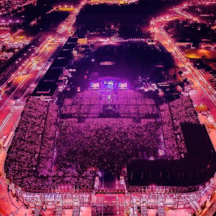 Blink phủ kín sân vận động Foro Sol, Mexico. Ảnh: YG