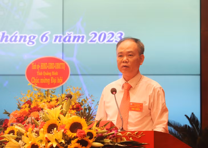 Đồng chí Phan Xuân Dũng, Chủ tịch Liên hiệp các Hội Khoa học và Kỹ thuật Việt Nam đến dự đại hội, phát biểu tại Đại hội.