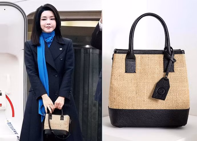 Trong lần công du đến các Tiểu vương quốc Ả rập Thống nhất (UAE), Đệ nhất phu nhân Hàn Quốc sử dụng túi xách thương hiệu nội địa Halle Kay. Mẫu túi làm từ bao cà phê và da hanji thuần chay giá 199.000 won. Mẫu túi thân thiện môi trường nhanh chóng "sold-out" nhờ sự quảng bá của bà Kim Keon Hee.
