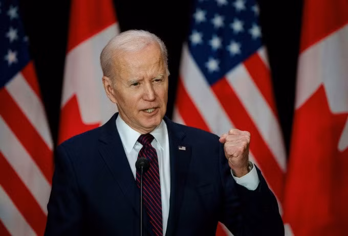 Tổng thống Mỹ Joe Biden tại Ottawa, Canada, hôm 24/3. Ảnh: AFP