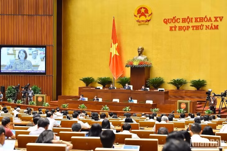 Quang cảnh phiên họp của Quốc hội ngày 9/6/2023. (Ảnh: THỦY NGUYÊN)