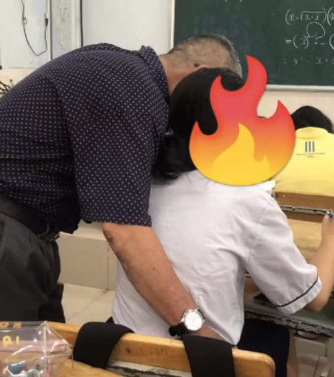 Hình ảnh tố thầy giáo có hành vi không chuẩn mực với nữ học sinh (Ảnh: NV).