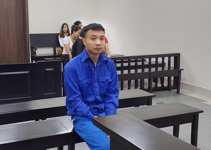 Bị cáo Thắng tại phiên tòa.