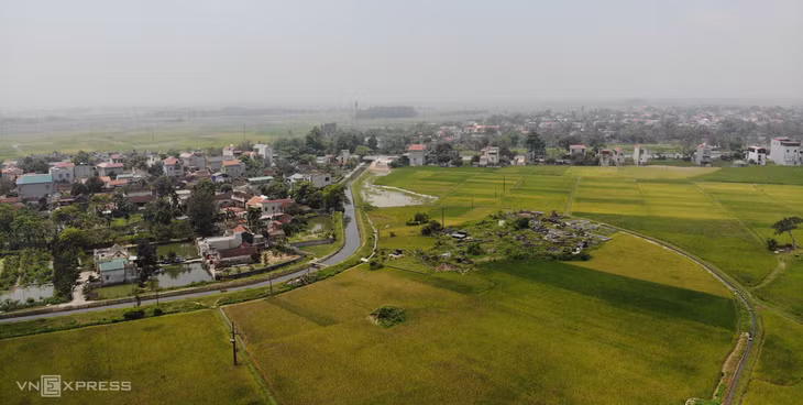 Vào mùa lúa chín, ven con đường dẫn vào đền thờ Nguyễn Văn Nghi có phong cảnh rất đẹp với dòng sông nông giang uốn lượn bao quanh.